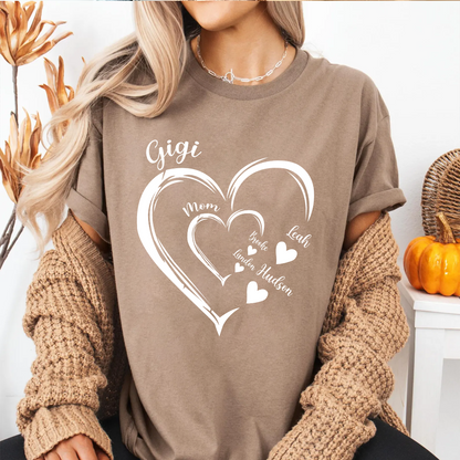 Heart Mom Grandma And Kids Personalized CTH01