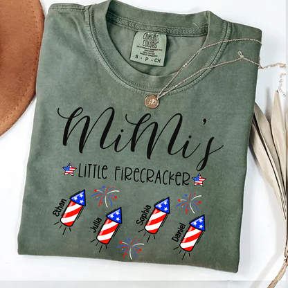 Comfort Colors® Mimi's Little Firecrackers 4th Of July, Custom Grandma With Kids TH