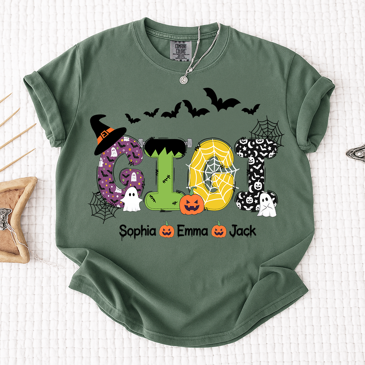 Comfort Colors® Gigi Halloween And Grandkids T-Shirt