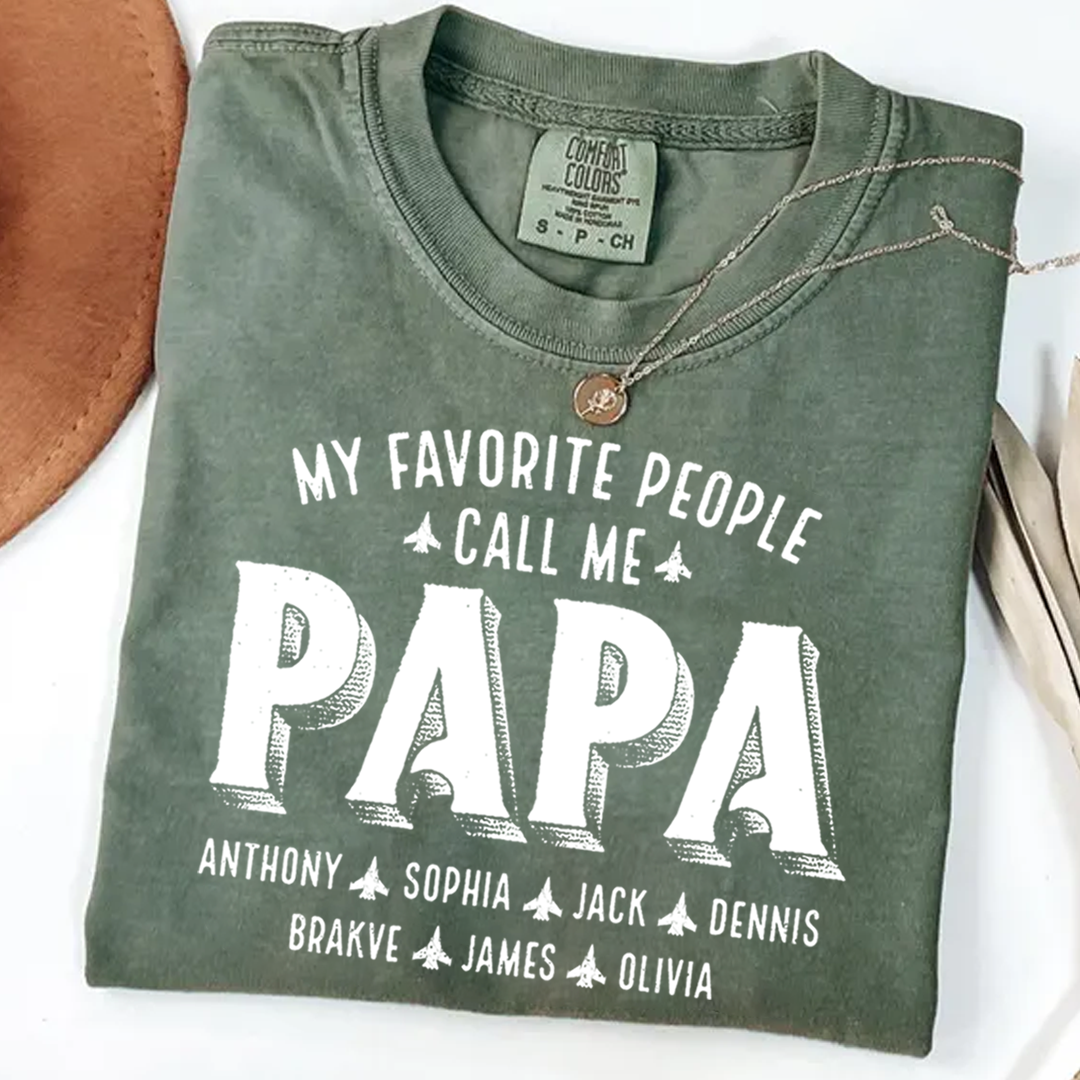 My Favorite People Call Me Papa And Grandkids Father's Day