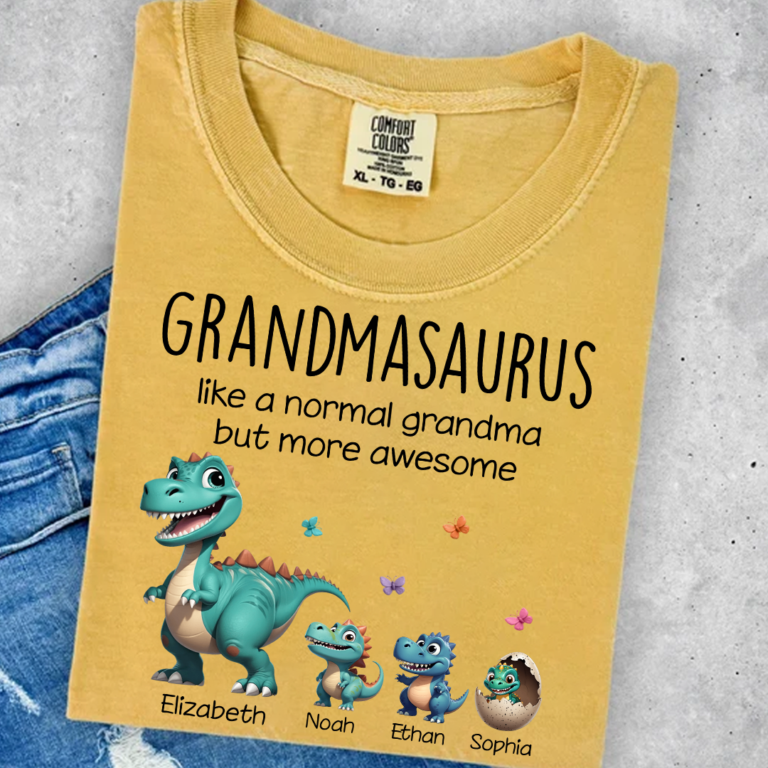Personalized Grandmasaurus And Grandkids Gift for Grandma