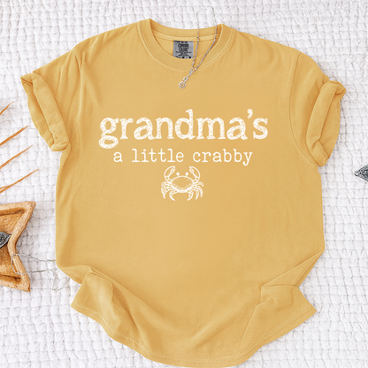 Comfort Colors® Grandma's A Little Crabby Shirt, Funny Grandma Beach Shirt, Coastal Summer Shirt for Women, Crab Lover Gift for Grandma, Vacation Shirt