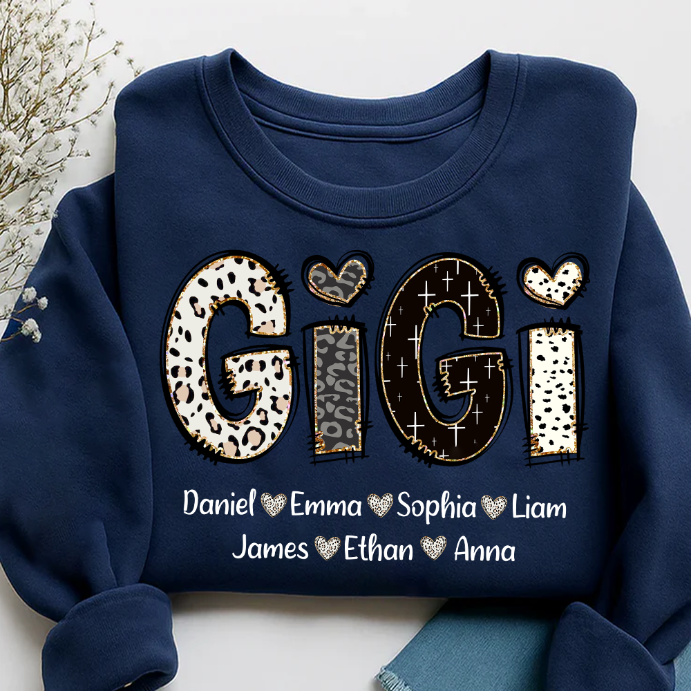 Custom Gigi Bible Style Gift For Grandma With Grandkids Sweatshirt
