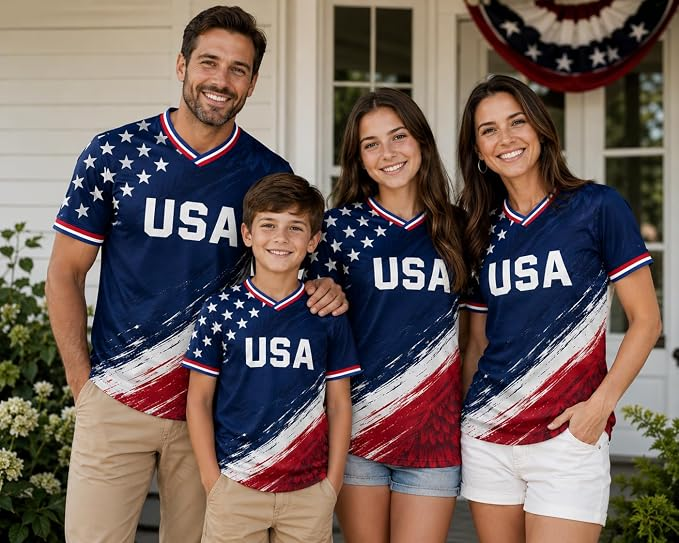 Custom USA Soccer Jersey 2026, Personalized Team Shirt for Men, Uniform with Name Number for Men Women Kids Fan Gifts