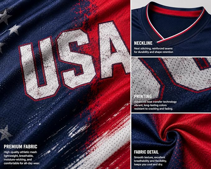 Custom USA Soccer Jersey 2026, Personalized Team Shirt for Men, Uniform with Name Number for Men Women Kids Fan Gifts