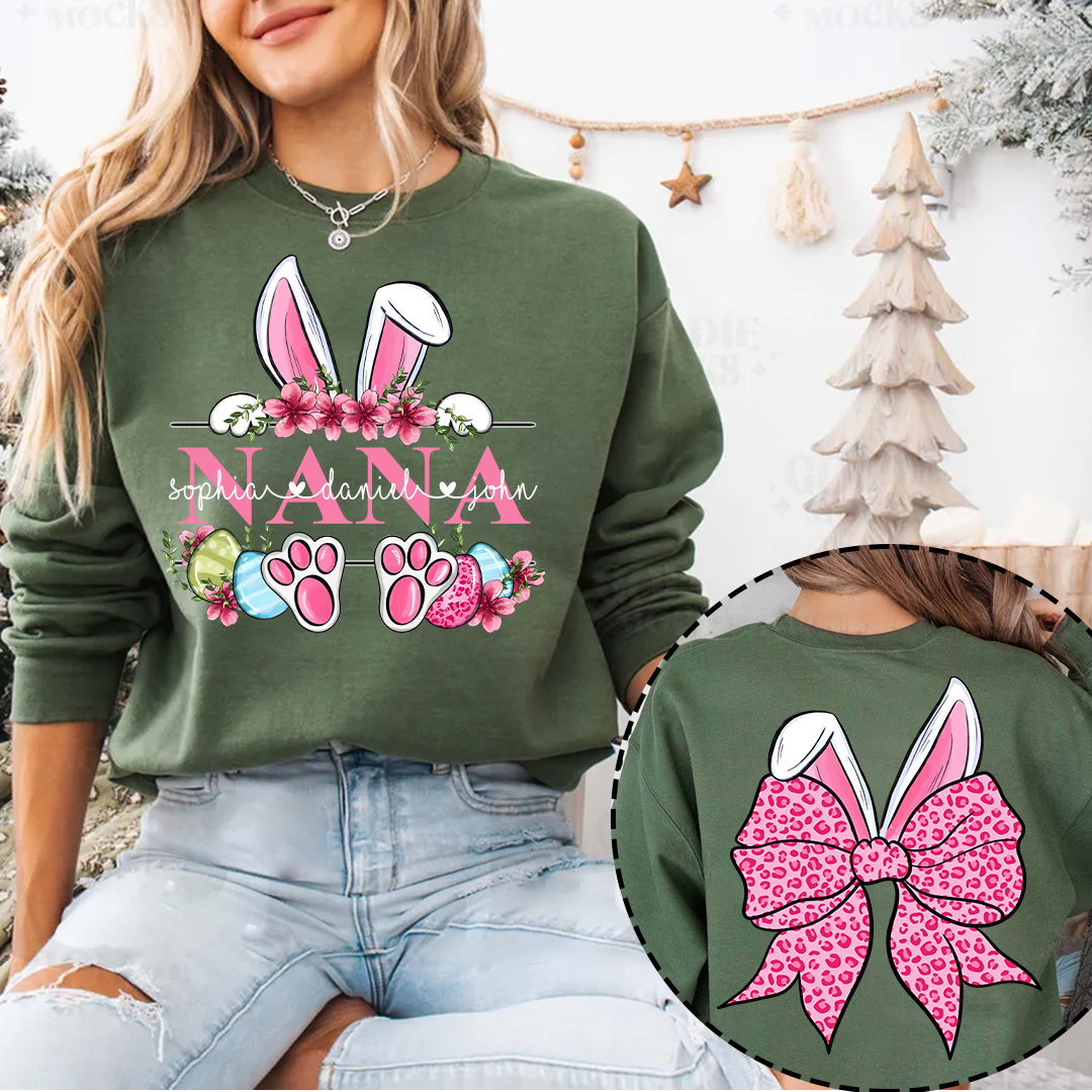 Nana Bunny And Grandkids Easter Days Sweatshirt