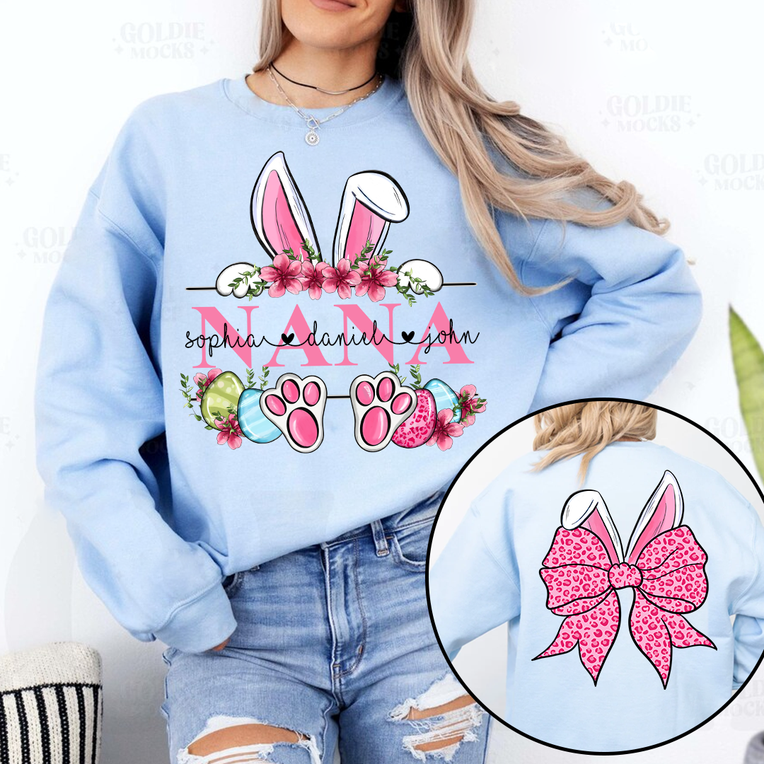Nana Bunny And Grandkids Easter Days Sweatshirt