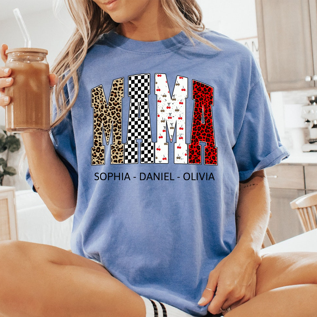 Nana Leopard Trendy Nana And Grandkids Personalized