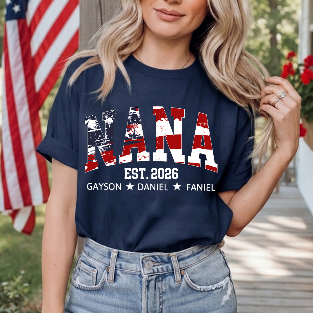 Nana Est Kids Custom Grandma And Kids