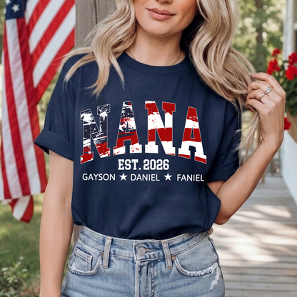 Nana Est Kids Custom Grandma And Kids