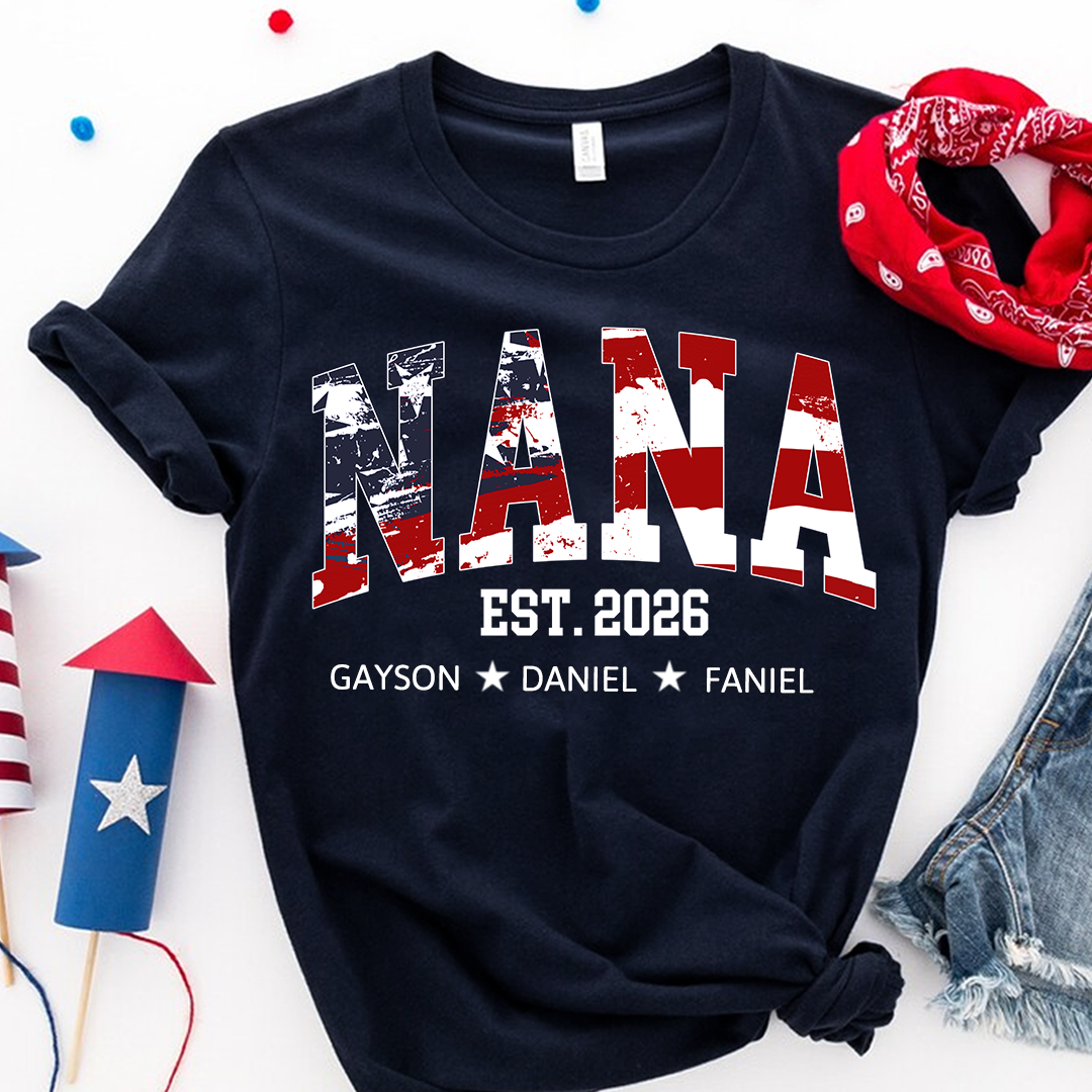 Nana Est Kids Custom Grandma And Kids