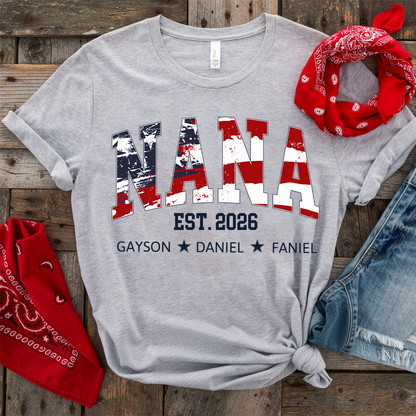 Nana Est Kids Custom Grandma And Kids