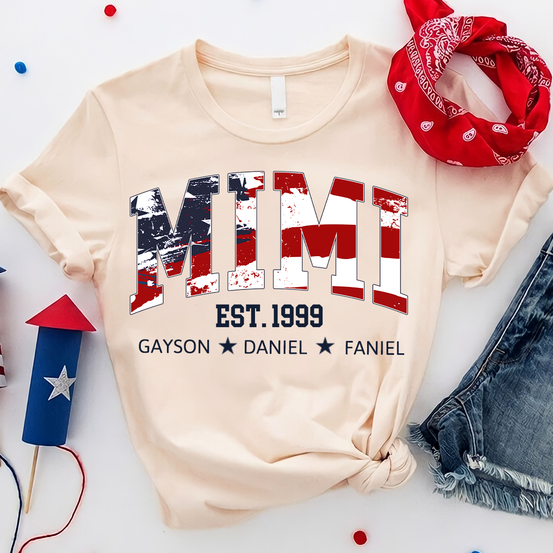 Nana Est Kids Custom Grandma And Kids