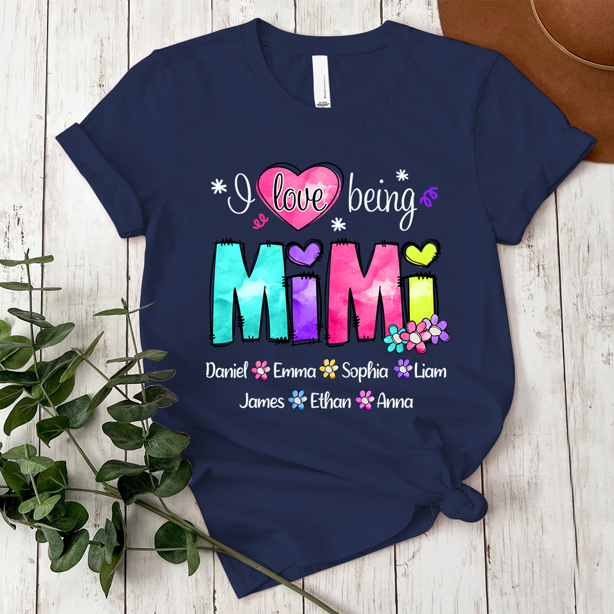Custom I love being Nana Color Shirt, Personalized Nickname And Grandkids, Gift For Mother's Day