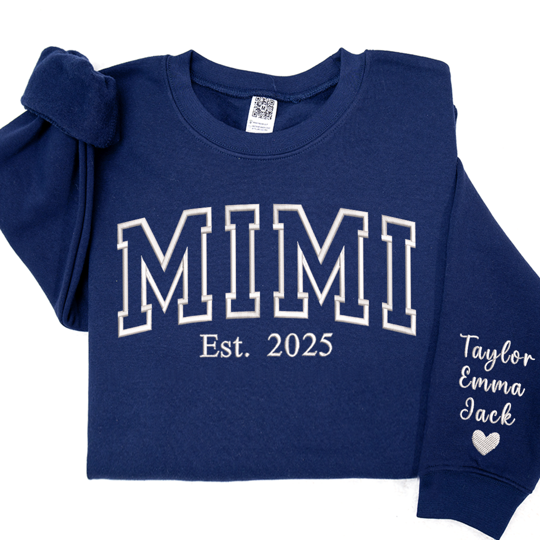 Mimi Est Embroidered And Grandkids Sweatshirt