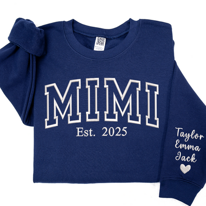 Mimi Est Embroidered And Grandkids Sweatshirt