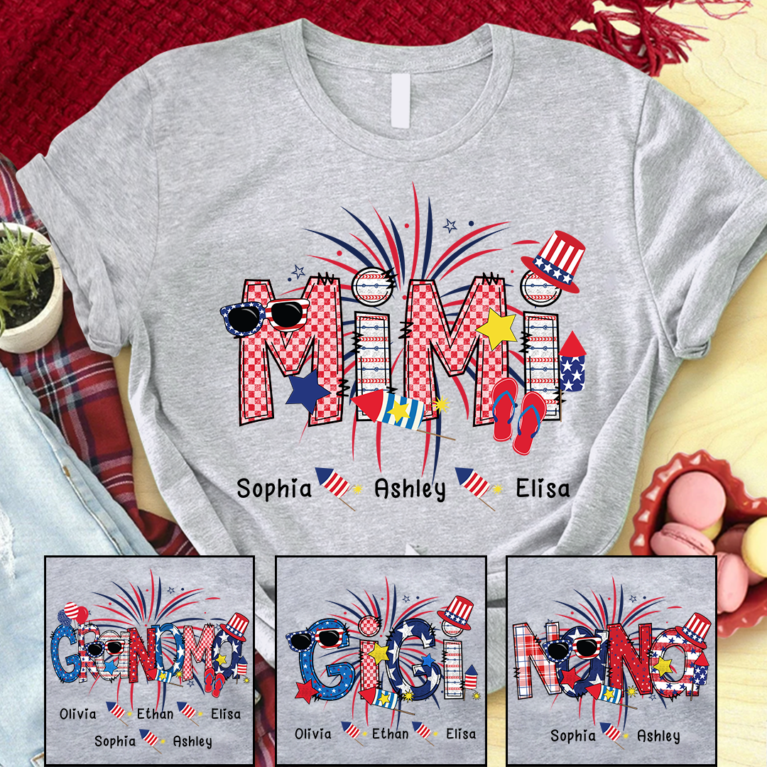 Patriotic 4th of July Mimi And Kids Firework CTH01