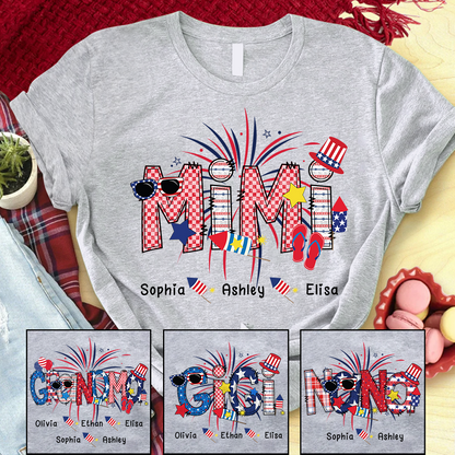 Patriotic 4th of July Mimi And Kids Firework CTH01
