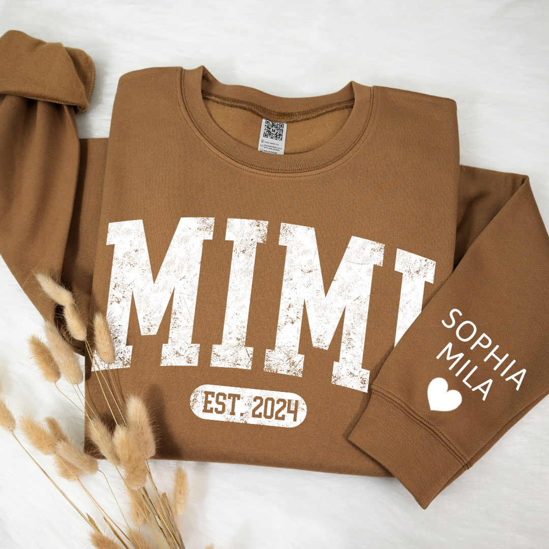 Personalized Mimi Est And Grandkids Sweatshirt