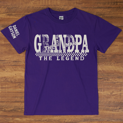 Papa The Man The Myth The Legend, Custom Papa And Grandkids Name, Family, Father's Day T-Shirt