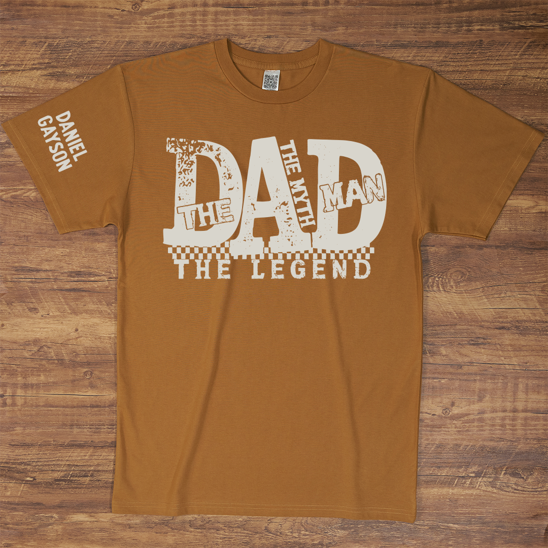 Papa The Man The Myth The Legend, Custom Papa And Grandkids Name, Family, Father's Day T-Shirt
