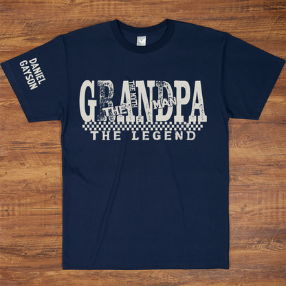 Papa The Man The Myth The Legend, Custom Papa And Grandkids Name, Family, Father's Day T-Shirt