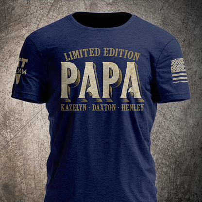 Personalized Papa Limited And Grandkids Father's Day Shirt