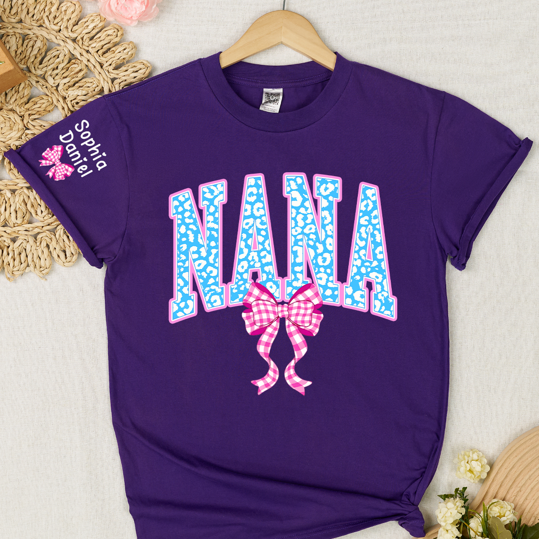 Patriotic 4th of July Mimi Nana Grandma and Grandkids  Red White Blue Summer T-Shirt