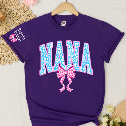Patriotic 4th of July Mimi Nana Grandma and Grandkids  Red White Blue Summer T-Shirt