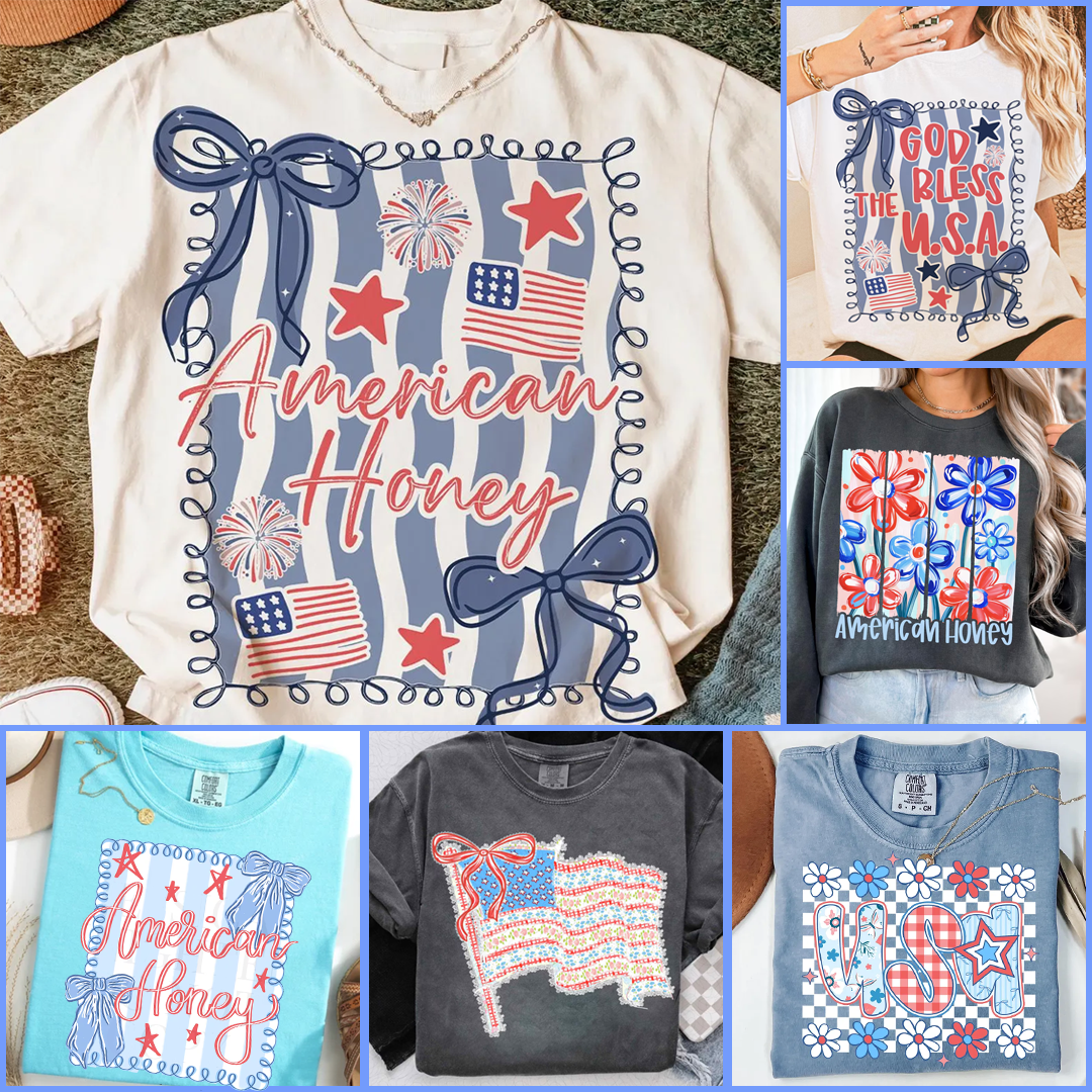 Patriotic Coquette American Trendy  Red White and Blue