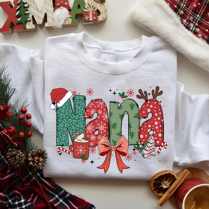 Personalized Christmas Nana Mimi Gigi And Grandkids Sweatshirt