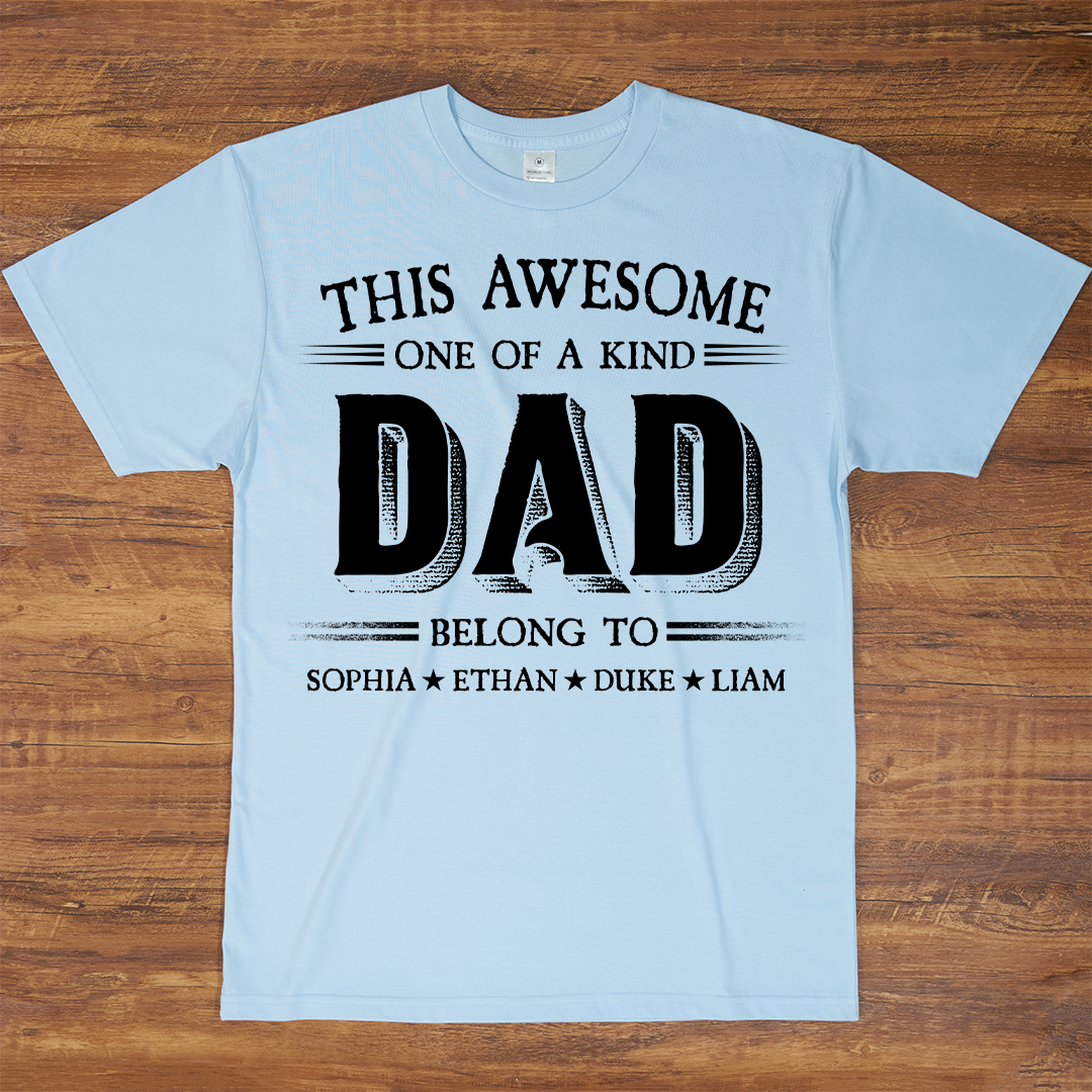 Personalized Father's Day Grandpa Shirt, This Awesome One Of A Kind Papa Belong to Grandkids T-shirt