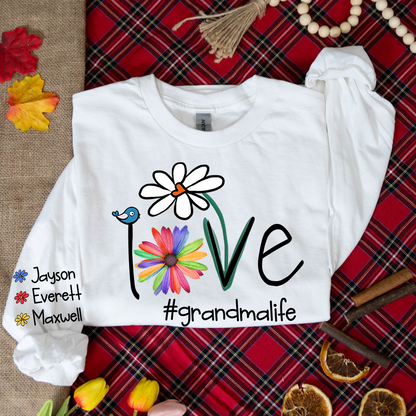Personalized Love Grandma Life Flower CTH01 Longsleeve