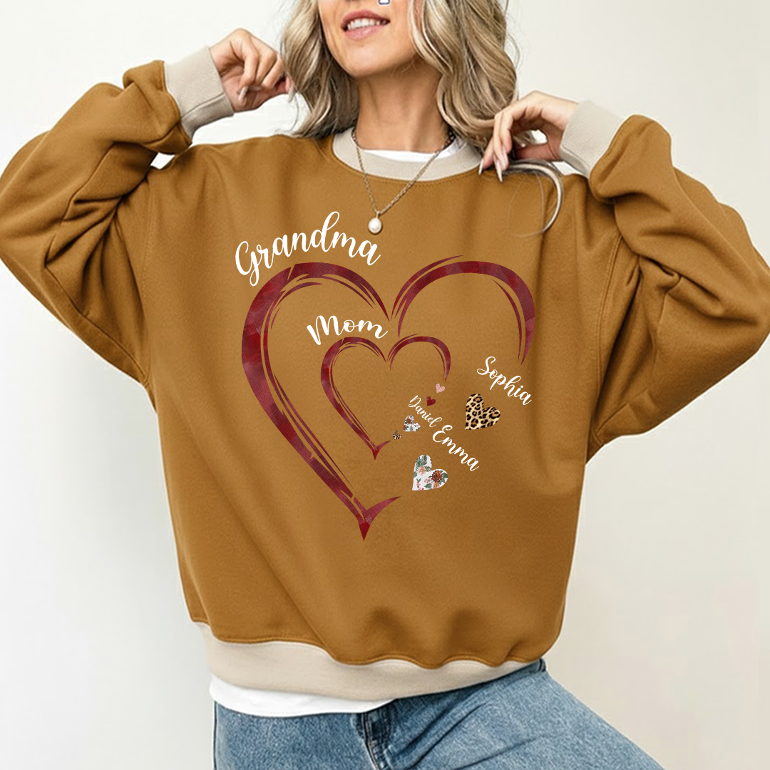 Personalized Mom And Grandma Heart Perfect Gift for Christmas Shirt