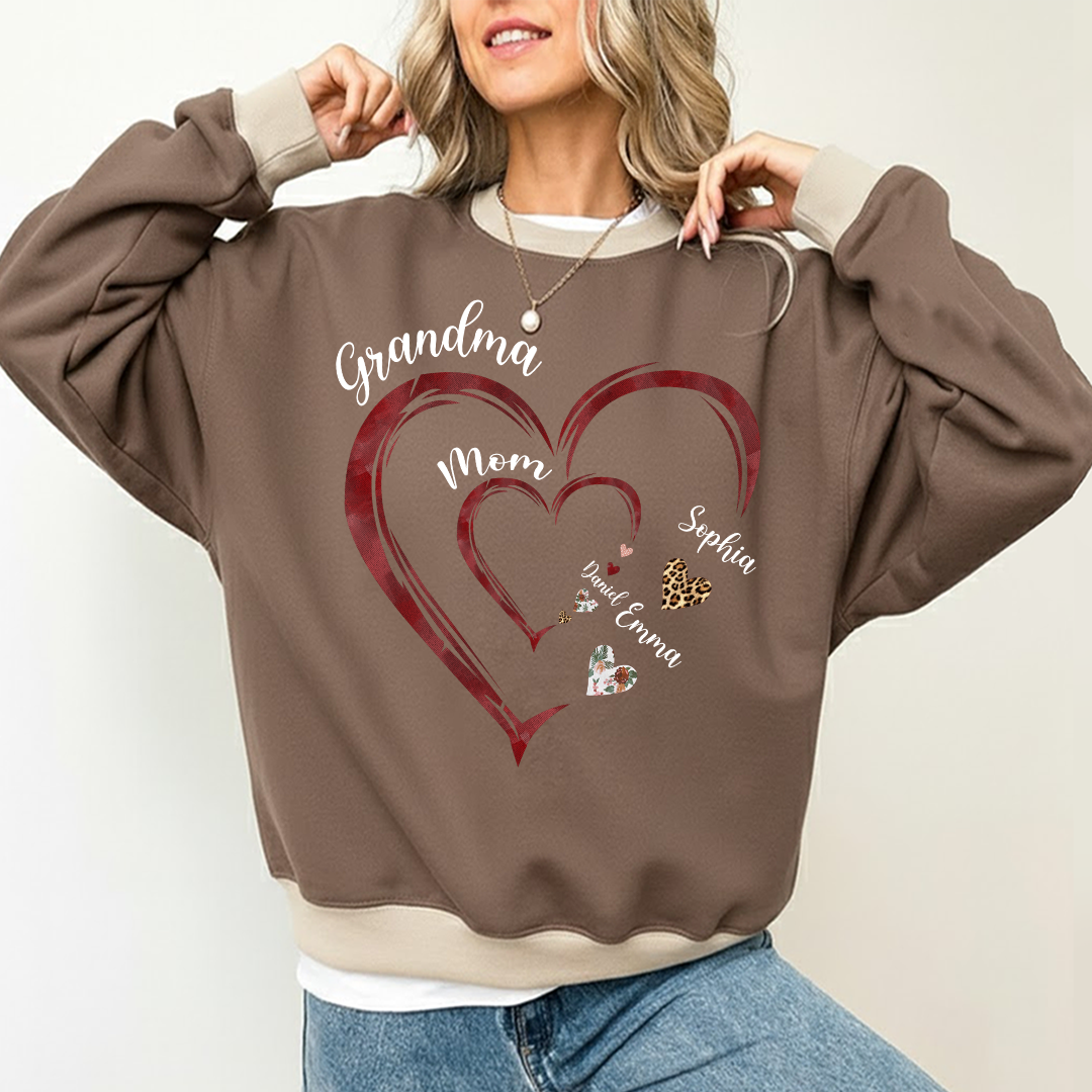 Personalized Mom And Grandma Heart Perfect Gift for Christmas Shirt