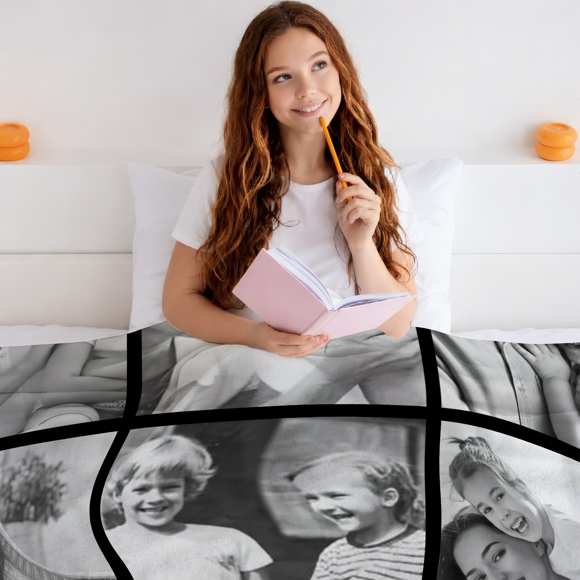 Personalized Mom Photo Blanket – Love You Mom Custom Family Photo Gift