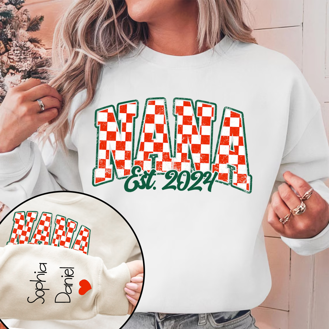 Personalized Nana Est Years Custom Christmas Sweatshirt