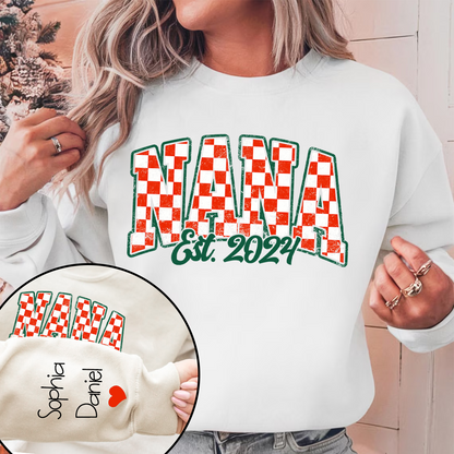 Personalized Nana Est Years Custom Christmas Sweatshirt