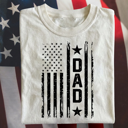 Personalized Papa Grandpa Dad and Grandkids Fathers Day Gift, American Flag Papa, USA 4th of July Family T-Shirt
