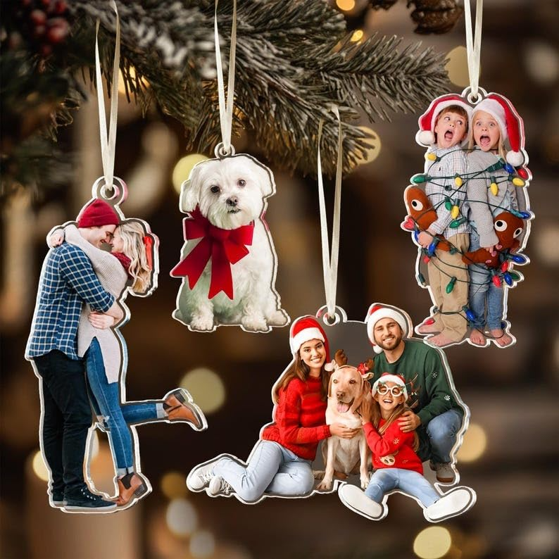 Personalized Photo Christmas Ornament 2025, Custom Picture Acrylic Decoration, Meaningful Keepsake Gift For Friends And Family