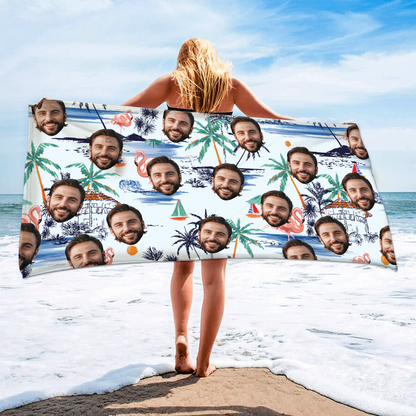 Personalized Summer Beach Towels, Meaningful Gifts, Custom Photo Gifts, Summer Beach Towels
