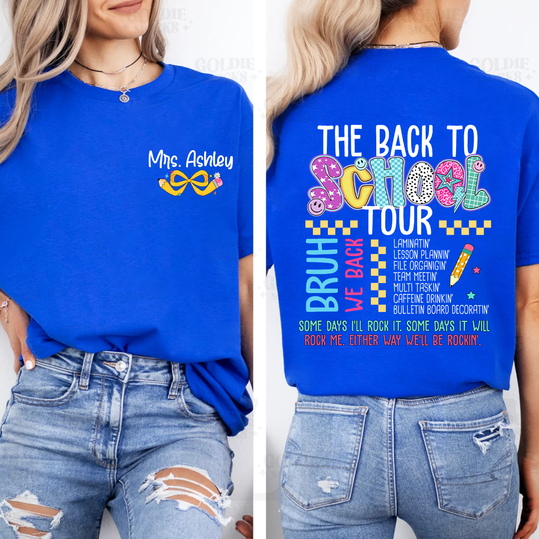 Personalized Teacher The Back Bo Bchool Tour