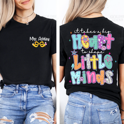 Personalized Teacher Back To School, It Take A Big Heart To Shape Little Minds