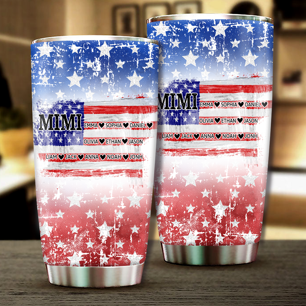 Personalized Water Cup, Custom Nickname Mimi And Kids. Portable Water Cup With Lid