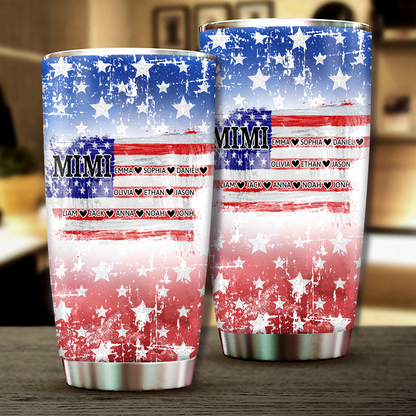Personalized Water Cup, Custom Nickname Mimi And Kids. Portable Water Cup With Lid