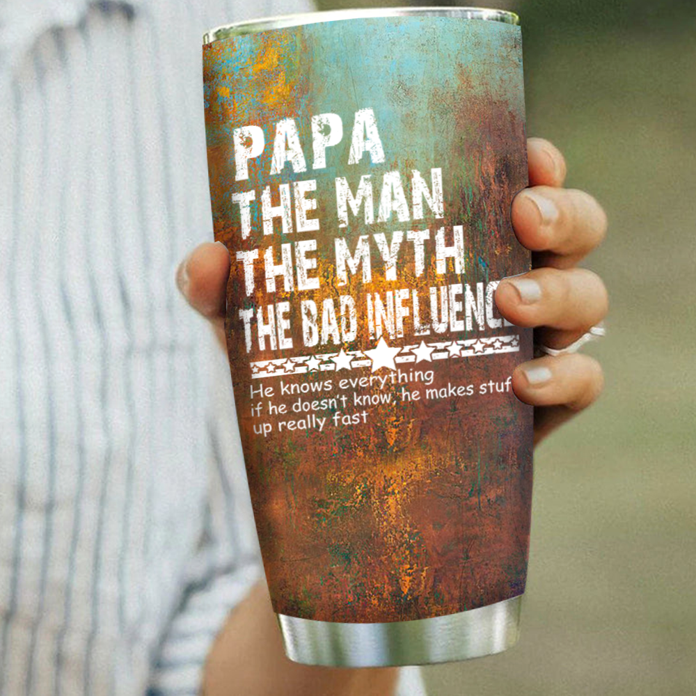 Personalized Water Cups, Custom For Papa And The Kids. Portable Water Cup With Lid