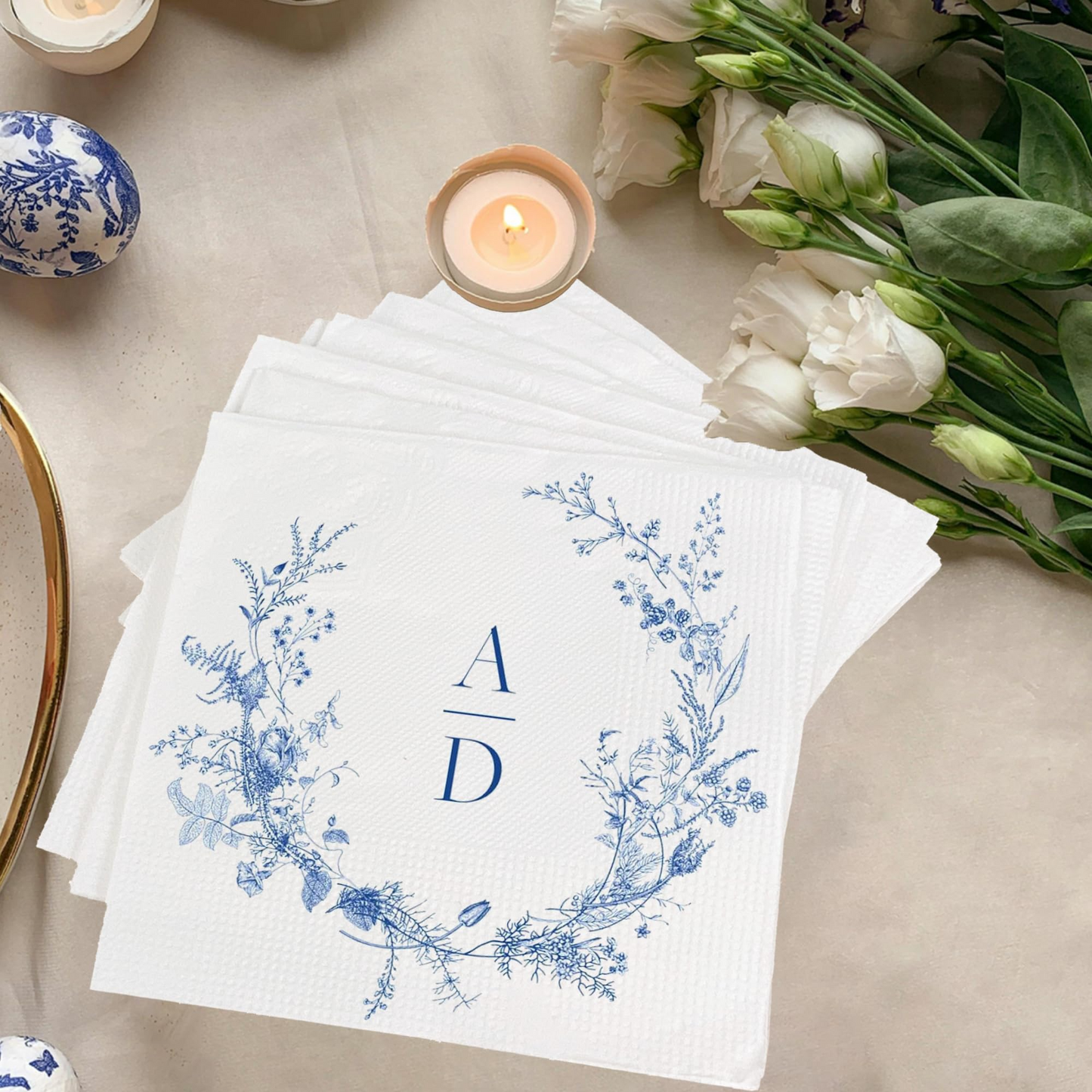 Personalized Wedding Napkins, Mr and Mrs Monogrammed Napkin, Wedding Napkins For Reception, Bridal Shower Engagement Party