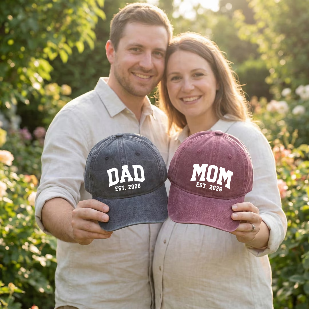 Personalized Dad Mom Hat, Custom Est Year Baseball Cap Vintage Baseball Cap for New Parents Gifts, Fathers Day Gift