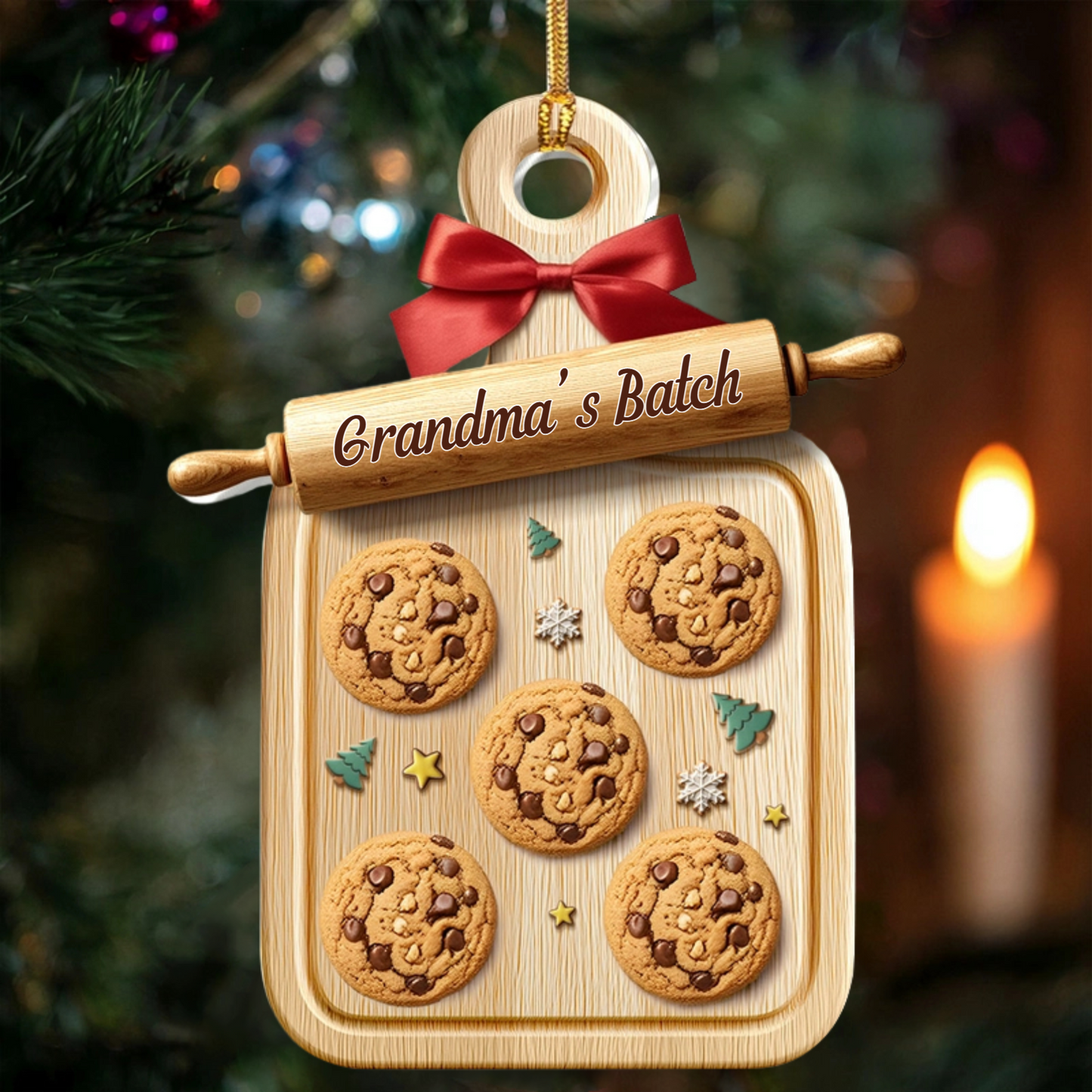 Personalized Grandma’s Batch Ornament 2025, Custom Acrylic Decoration, Unique Christmas Gift For Grandma And Grandkids Ornament