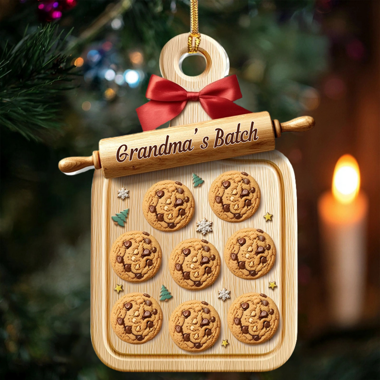 Personalized Grandma’s Batch Ornament 2025, Custom Acrylic Decoration, Unique Christmas Gift For Grandma And Grandkids Ornament